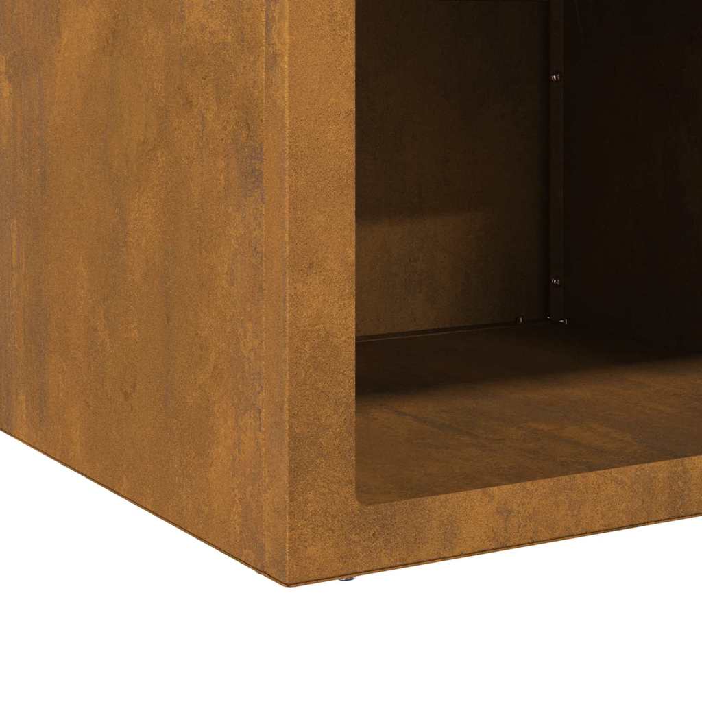 vidaXL Focolare Ruggine 50 x 50 x 40 cm acciaio corten