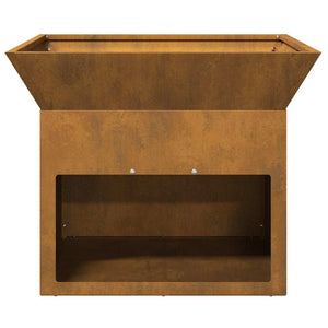 vidaXL Focolare Ruggine 50 x 50 x 40 cm acciaio corten