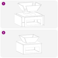 Focolare Nero 50 x 50 x 40 cm Acciaio 874583