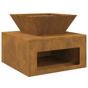 Focolare Ruggine 50 x 50 x 40 cm acciaio corten 874584