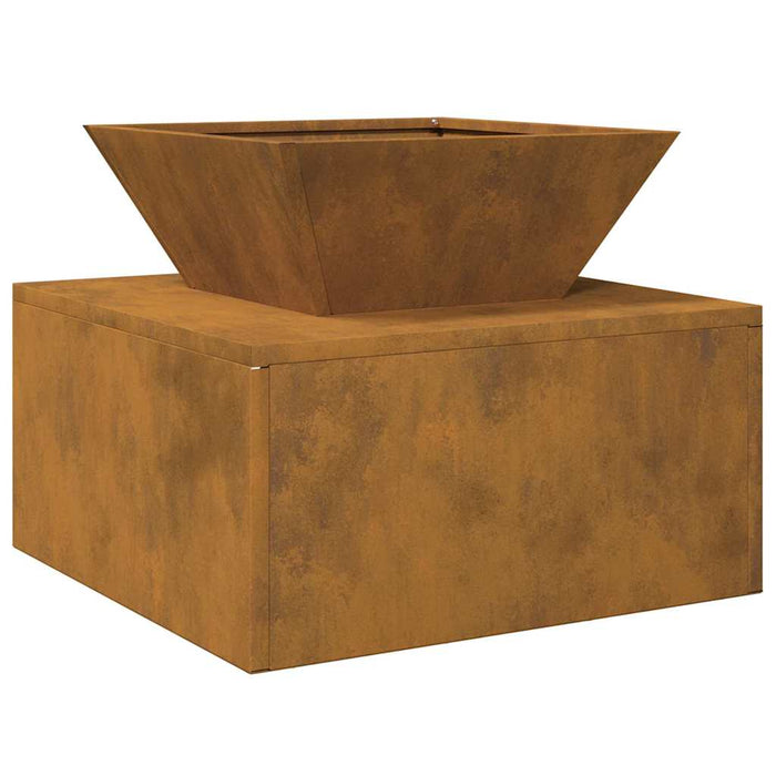 Focolare Ruggine 50 x 50 x 40 cm acciaio corten 874584