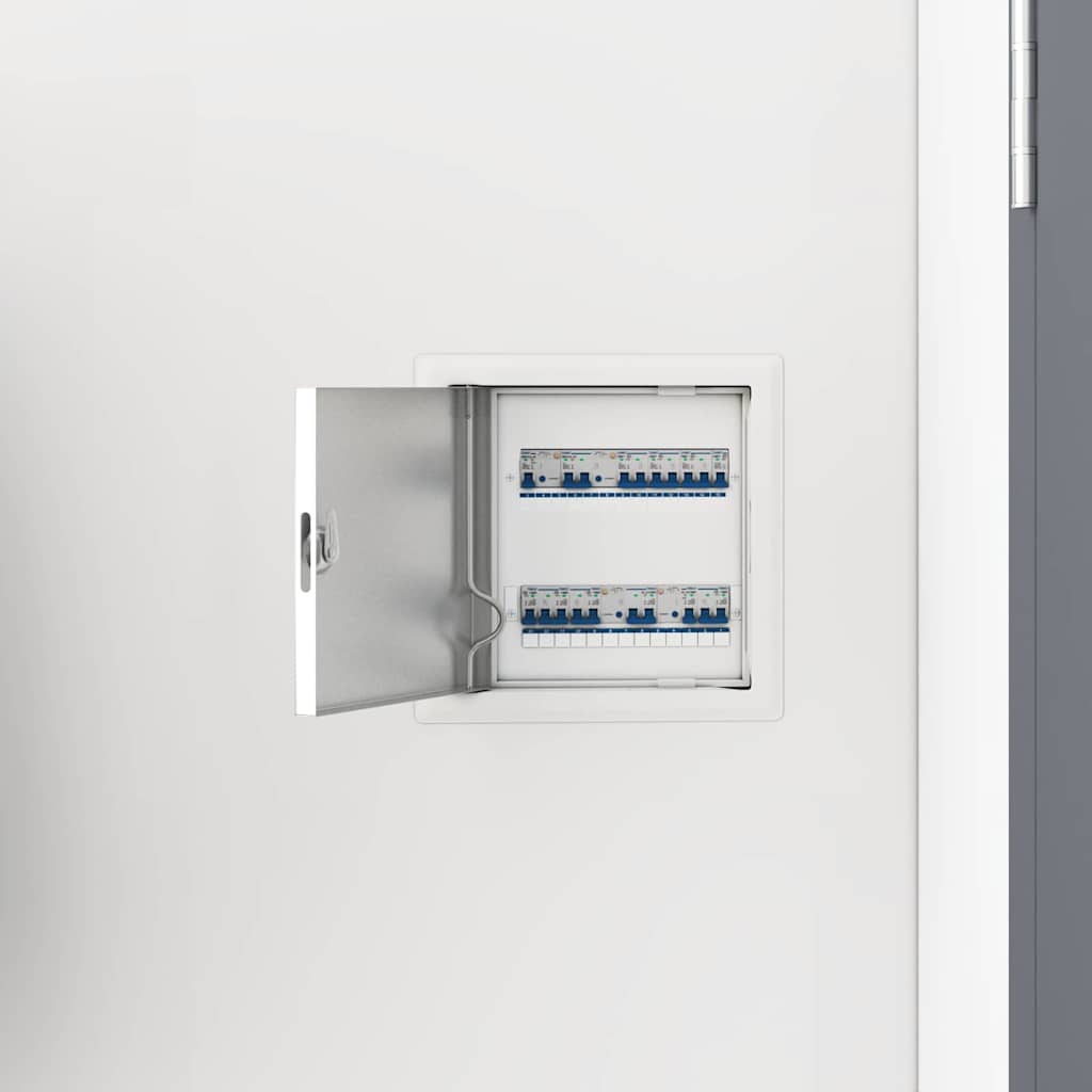 vidaXL Pannello di Accesso 2 pcs Bianco 20 x 20 cm Acciaio