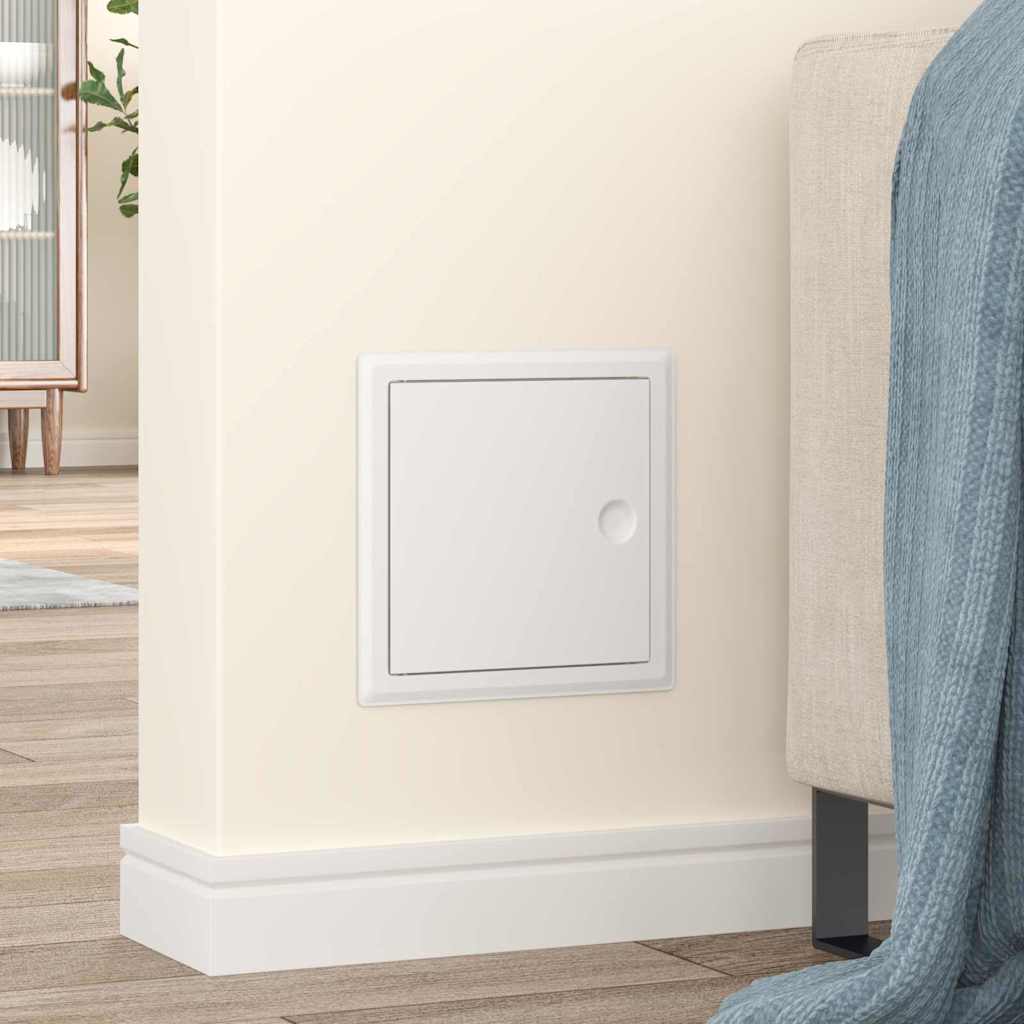 vidaXL Pannello di Accesso 2 pcs Bianco 20 x 20 cm Acciaio