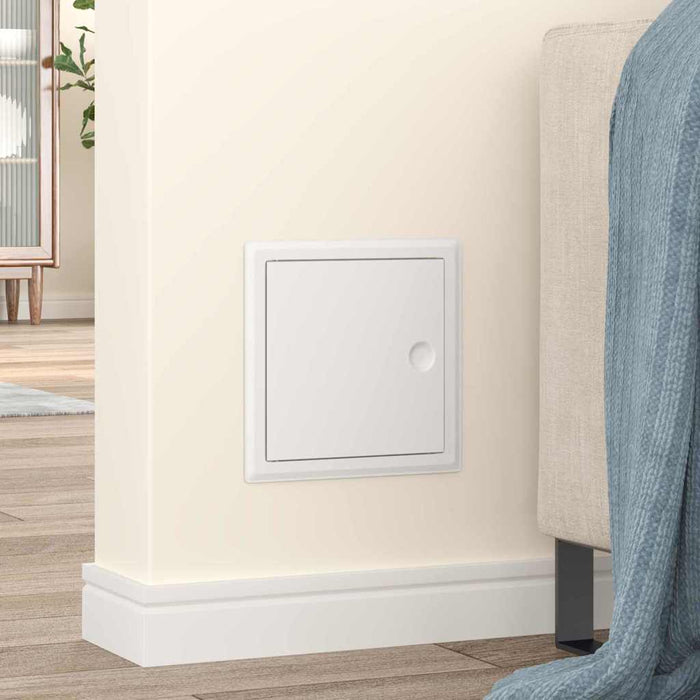 vidaXL Pannello di Accesso 2 pcs Bianco 20 x 20 cm Acciaio