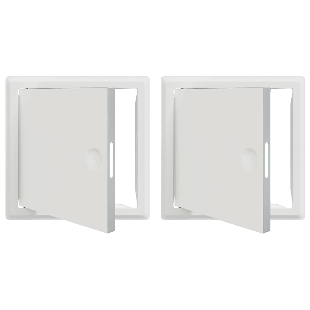 vidaXL Pannello di Accesso 2 pcs Bianco 20 x 20 cm Acciaio