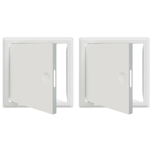 vidaXL Pannello di Accesso 2 pcs Bianco 20 x 20 cm Acciaio