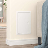 vidaXL Pannello di Accesso Bianco 20 x 30 cm Acciaio