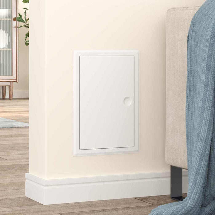 vidaXL Pannello di Accesso Bianco 20 x 30 cm Acciaio