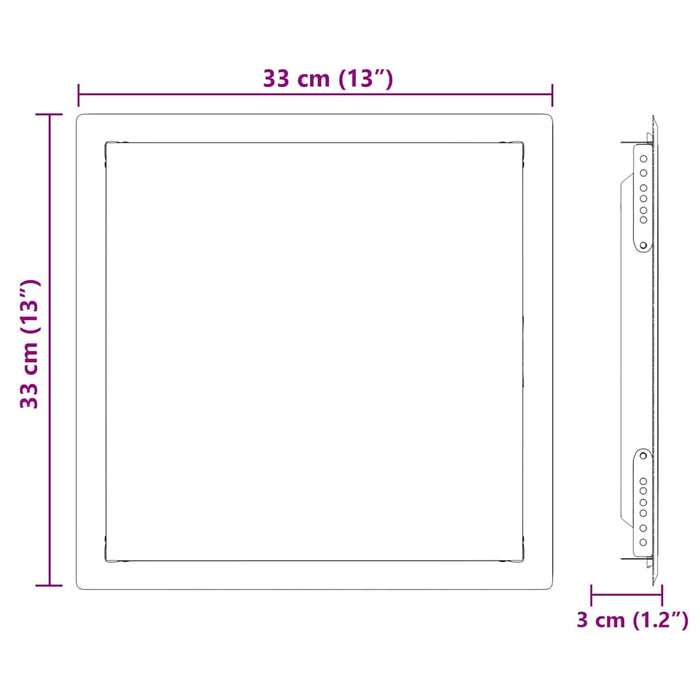 Pannello di Accesso Bianco 30 x 30 cm Acciaio 42010254