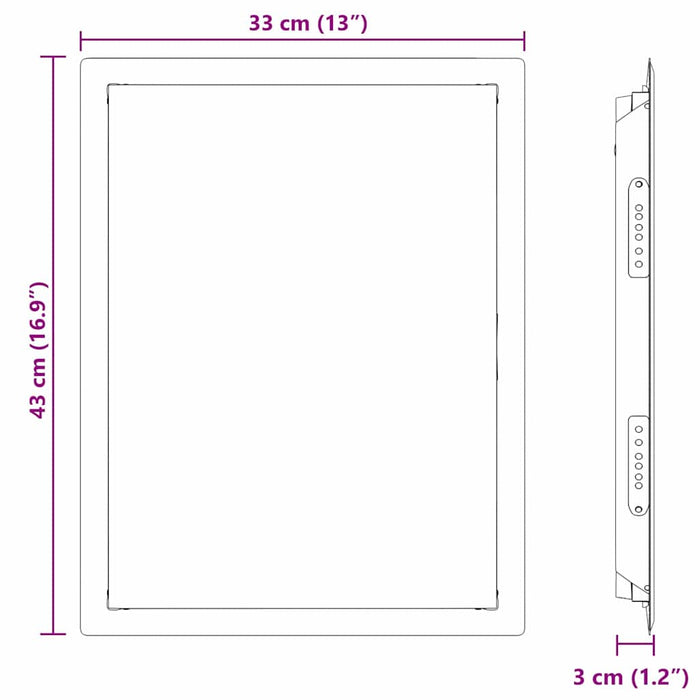 Pannello di Accesso Bianco 30 x 40 cm Acciaio 42010255