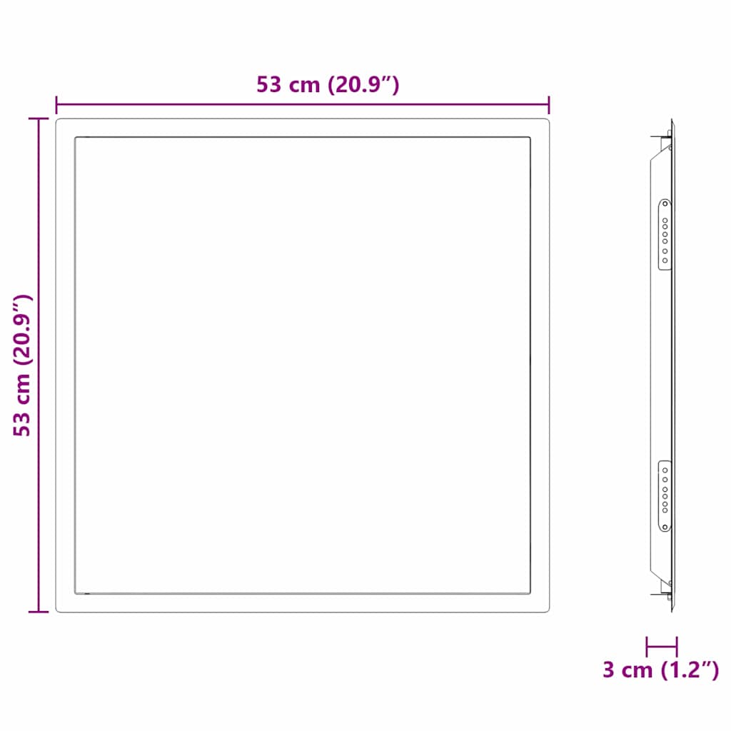 Pannello di Accesso Bianco 50 x 50 cm Acciaio 42010258