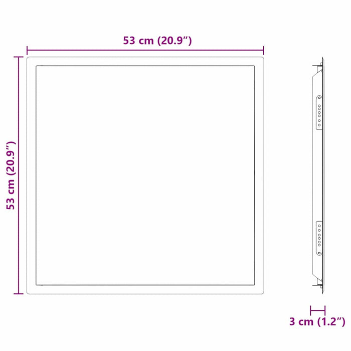 Pannello di Accesso Bianco 50 x 50 cm Acciaio 42010258