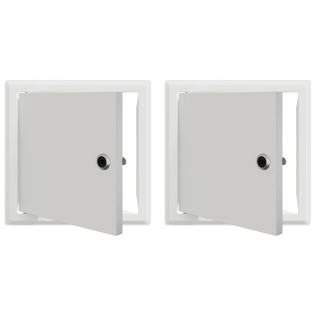 Pannello di Accesso 2 pcs Bianco 20 x 20 cm Acciaio 42010260