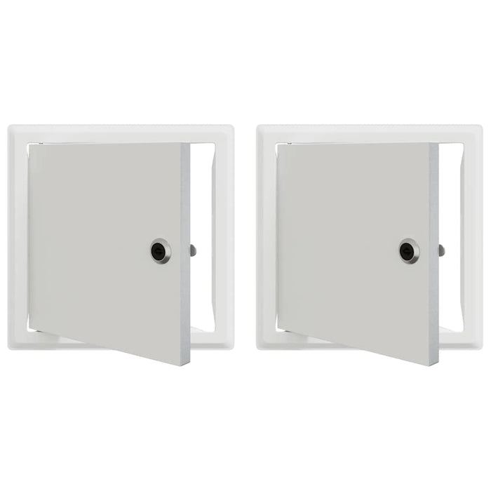 Pannello di Accesso 2 pcs Bianco 20 x 20 cm Acciaio 42010260