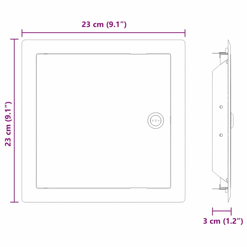 Pannello di Accesso 2 pcs Bianco 20 x 20 cm Acciaio 42010260