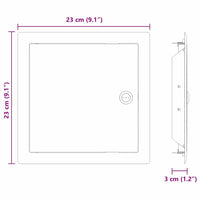 Pannello di Accesso 2 pcs Bianco 20 x 20 cm Acciaio 42010260