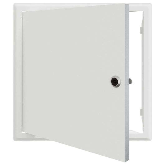 vidaXL Pannello di Accesso Bianco 30 x 30 cm Acciaio