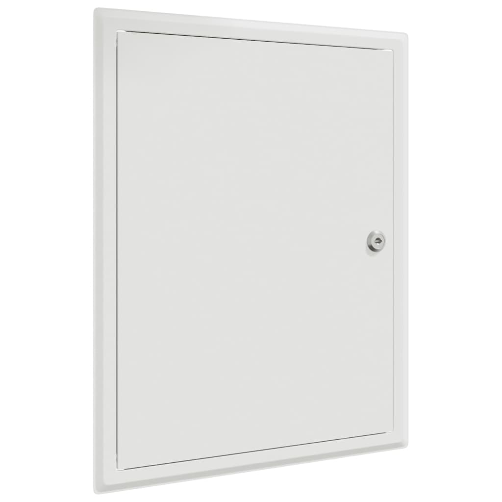 vidaXL Pannello di Accesso Bianco 30 x 40 cm Acciaio