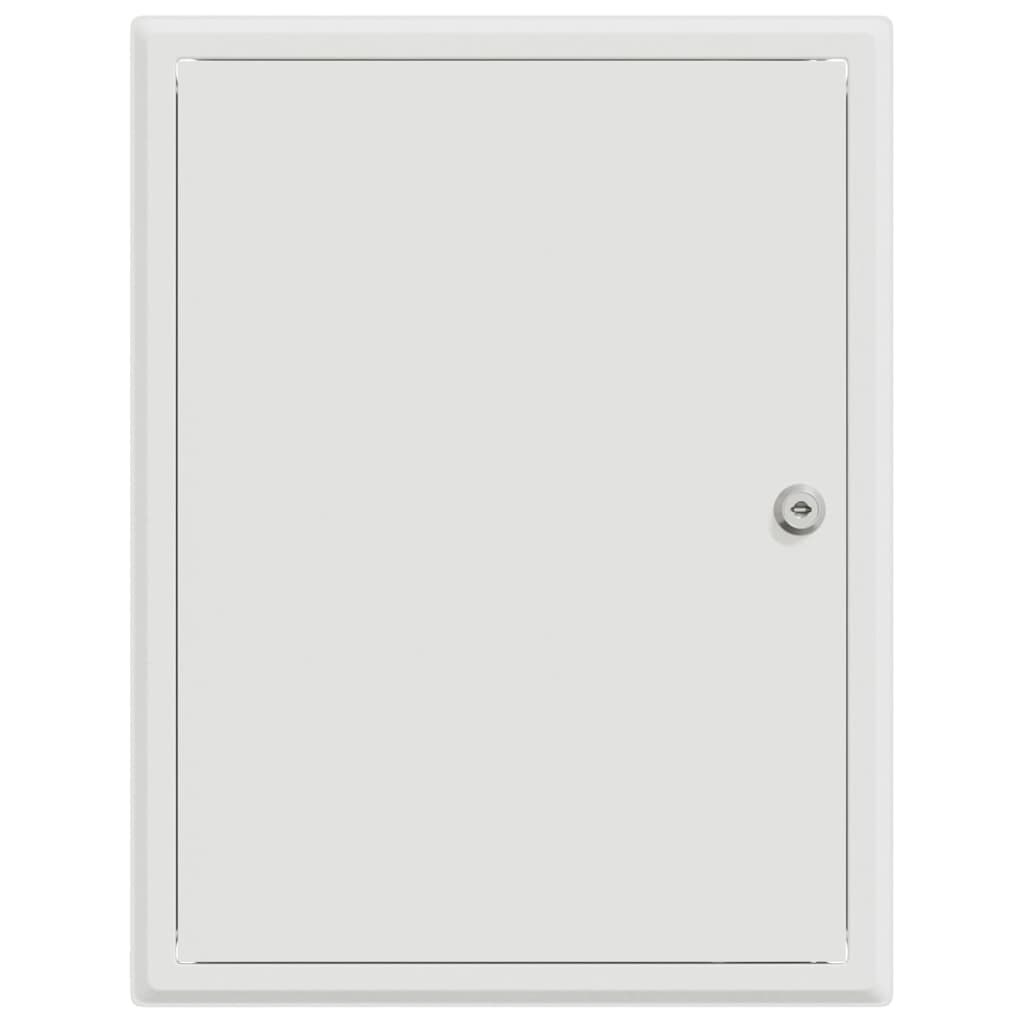 vidaXL Pannello di Accesso Bianco 30 x 40 cm Acciaio