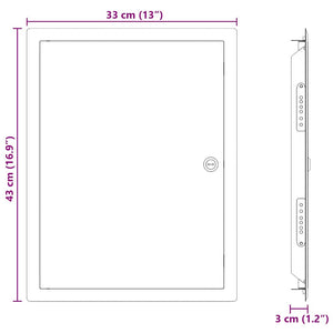 vidaXL Pannello di Accesso Bianco 30 x 40 cm Acciaio