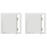 vidaXL Pannello di Accesso 2 pcs Bianco 20 x 20 cm Acciaio