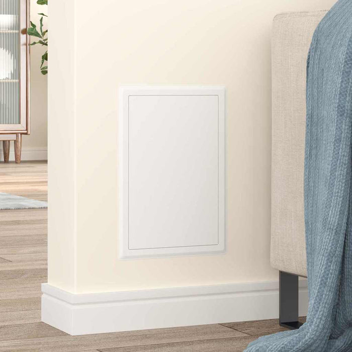 vidaXL Pannello di Accesso Bianco 20 x 30 cm Acciaio