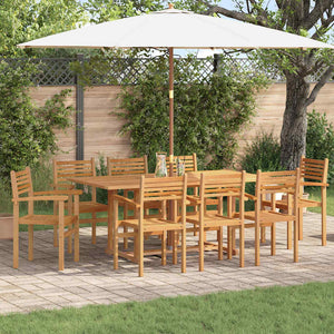 Sedie impilabili da giardino 8 pcs Marrone 55.5 x 55.5 x 90 cm 3375765