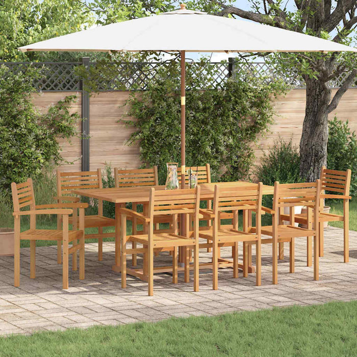 Sedie impilabili da giardino 8 pcs Marrone 55.5 x 55.5 x 90 cm 3375765
