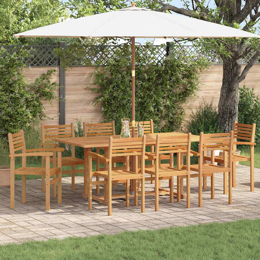 vidaXL Sedie impilabili da giardino 8 pcs Marrone 55.5 x 55.5 x 90 cm