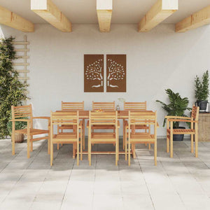 vidaXL Sedie impilabili da giardino 8 pcs Marrone 55.5 x 55.5 x 90 cm