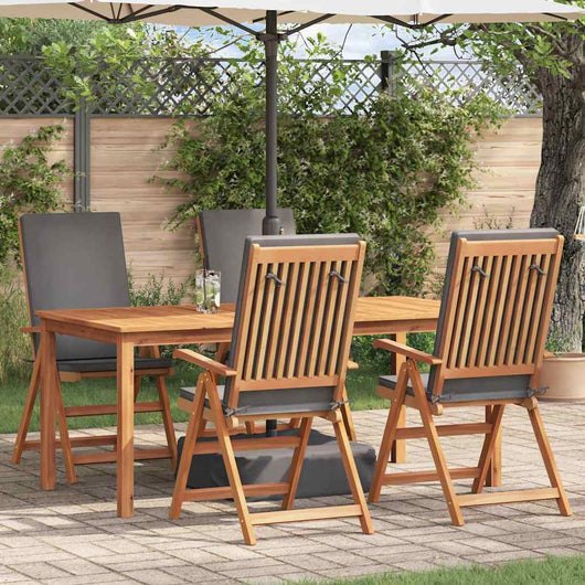 vidaXL Sedia da Giardino con cuscino 4 pcs Marrone 57 x 71.5 x 104cm
