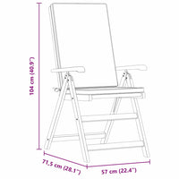Sdraio da giardino reclinabili  con cuscini 4 pcs in legno massello di teak 3375766