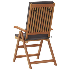 vidaXL Sedia da Giardino con cuscino 6 pcs Marrone 57 x 71.5 x 104cm