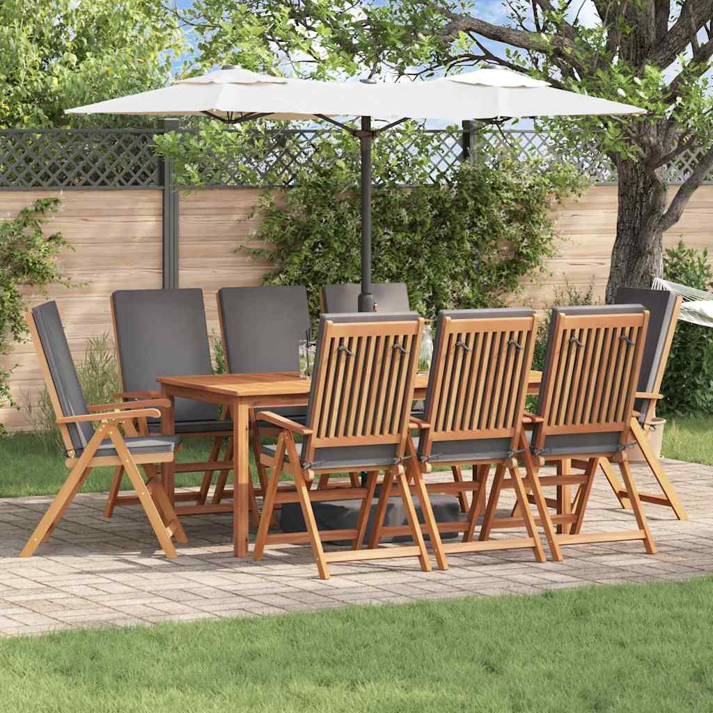 vidaXL Sedia da Giardino con cuscino 8 pcs Marrone 57 x 71.5 x 104cm