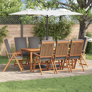vidaXL Sedia da Giardino con cuscino 8 pcs Marrone 57 x 71.5 x 104cm