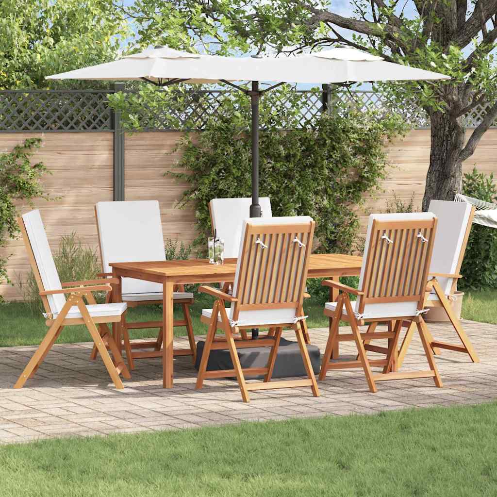 vidaXL Sedia da Giardino con cuscino 6 pcs Marrone 57 x 71.5 x 104cm