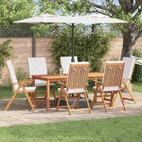 vidaXL Sedia da Giardino con cuscino 6 pcs Marrone 57 x 71.5 x 104cm