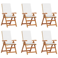 vidaXL Sedia da Giardino con cuscino 6 pcs Marrone 57 x 71.5 x 104cm