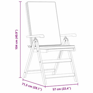 Sdraio da Giardino Reclinate  con Cuscini 6 pcs in Legno Massello di Teak 3375770