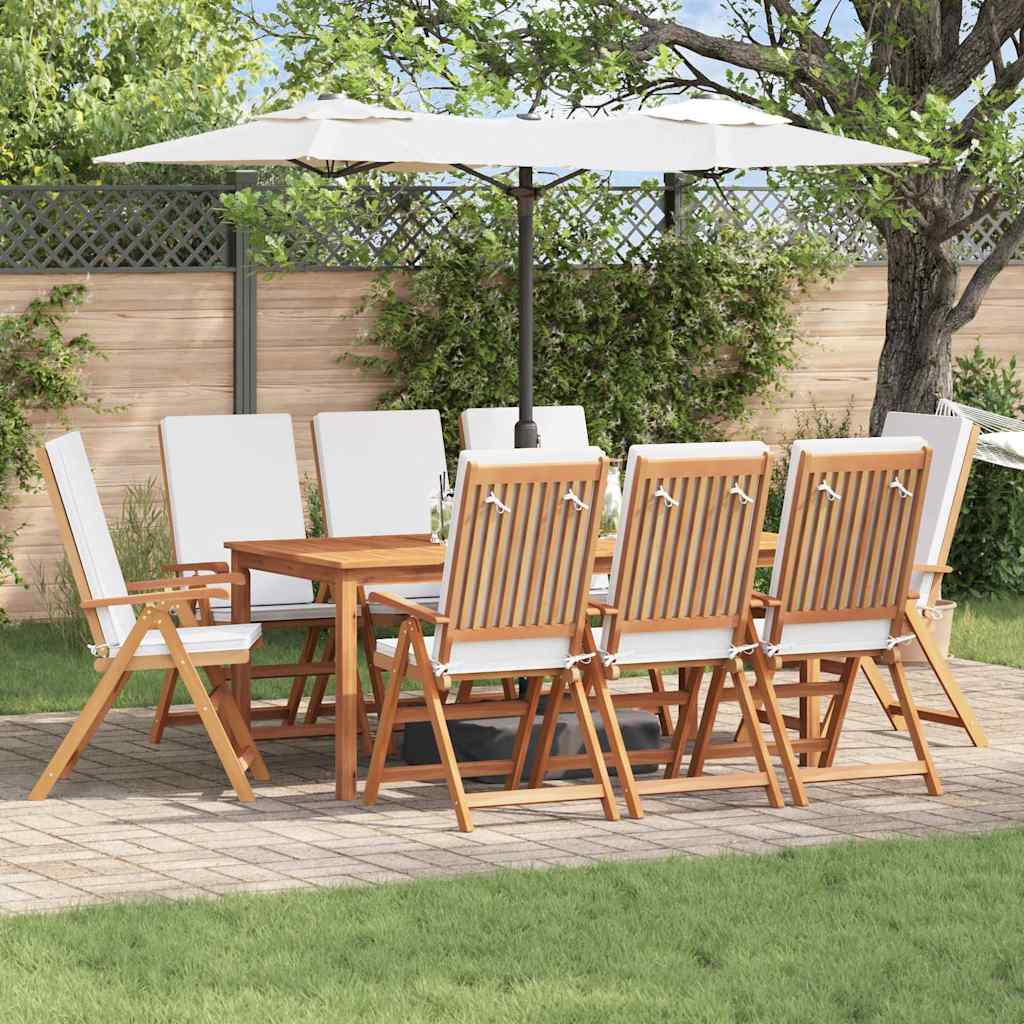 vidaXL Sedia da Giardino con cuscino 8 pcs Marrone 57 x 71.5 x 104cm