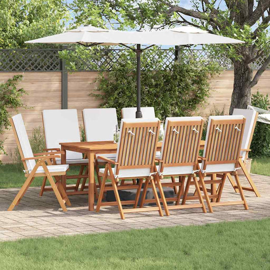 vidaXL Sedia da Giardino con cuscino 8 pcs Marrone 57 x 71.5 x 104cm