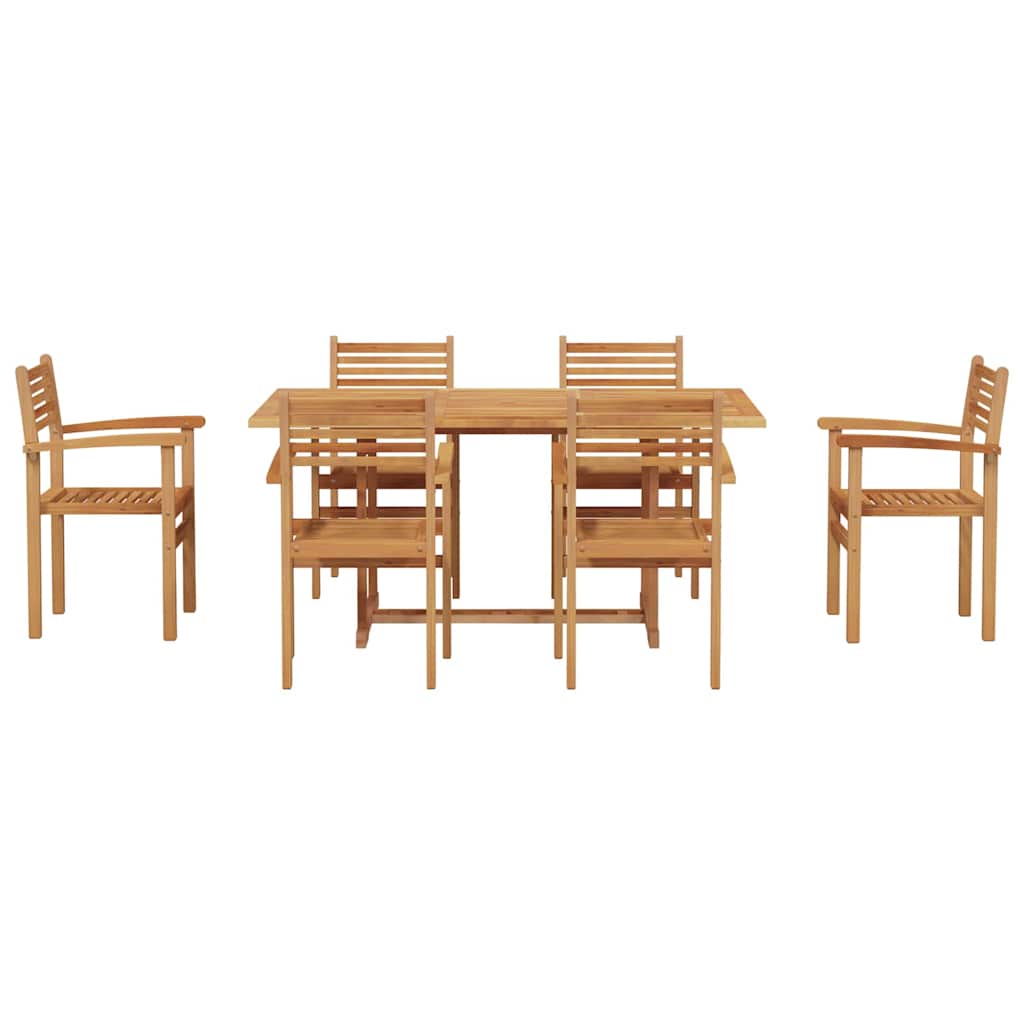 Set da Pranzo per Giardino 7 pcs Marrone Legno massello di teak 3375775