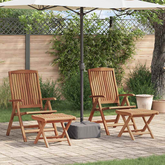 vidaXL Set Lounge da Giardino 4 pcs Marrone Legno di teak solido