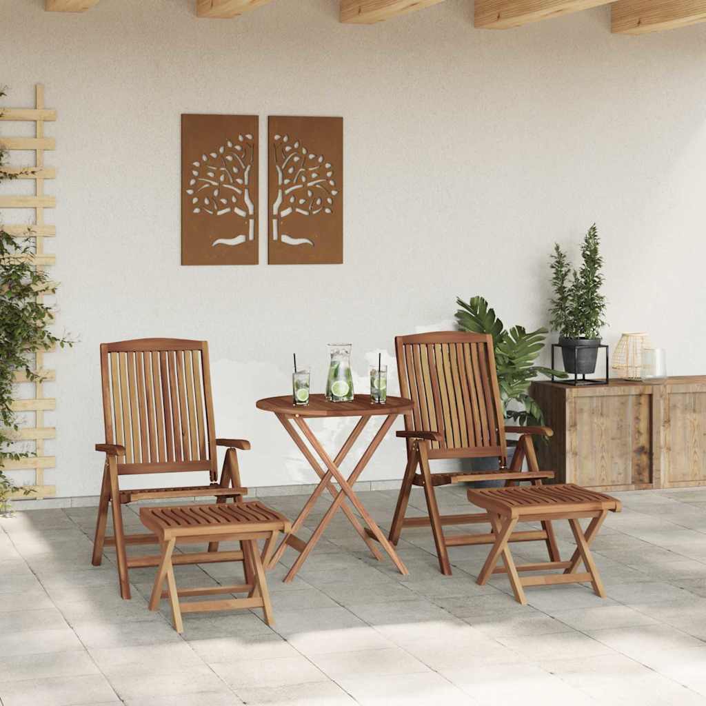 Set Lounge da Giardino 4 pcs Marrone Legno di teak solido 3375780