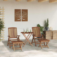 Set Lounge da Giardino 4 pcs Marrone Legno di teak solido 3375780