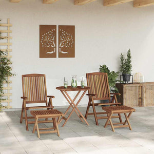 Set Lounge da Giardino 4 pcs Marrone Legno di teak solido 3375780