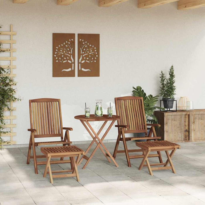 Set Lounge da Giardino 4 pcs Marrone Legno di teak solido 3375780
