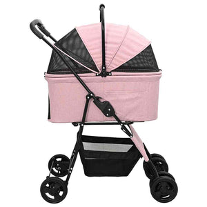 Passeggino pieghevole per animali Rosa 81 x 47 x 99 cm 42012432