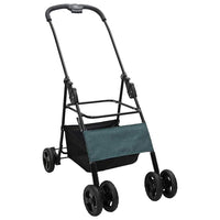 vidaXL Passeggino pieghevole per animali Verde 81 x 47 x 99 cm