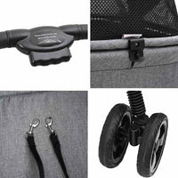 Passeggino pieghevole per animali Grigio 81 x 47 x 99 cm 42012436